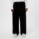 【送料無料】 バレンシアガ レディース デニムパンツ ボトムス Wide Leg Jeans Womens Peach Black