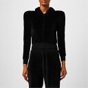 【送料無料】 バレンシアガ レディース パーカー・スウェット アウター Round Shoulder Zip-Up Hoodie Black