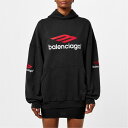 【送料無料】 バレンシアガ レディース パーカー・スウェット アウター Logo Hoodie Black/Red/White