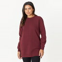 【送料無料】 ビー ユー レディース パーカー・スウェット アウター You Longline Sweat Burgundy