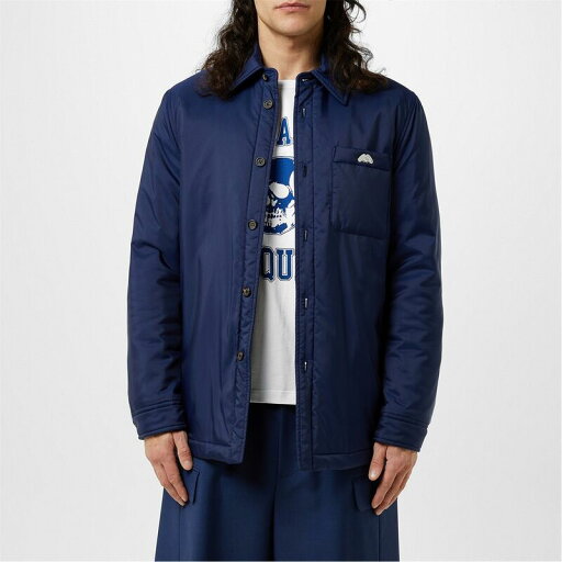 【送料無料】 アレキサンダー・マックイーン メンズ ジャケット・ブルゾン アウター Padded Jacket Indigo 【送料無料】 アレキサンダー・マックイーン メンズ ジャケット・ブルゾン アウター Padded Jacket Indigo