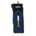 【送料無料】 ボス メンズ 靴下 アンダーウェア Boss 2p Rs Iconic Stripe 10267131 0 Blue 425