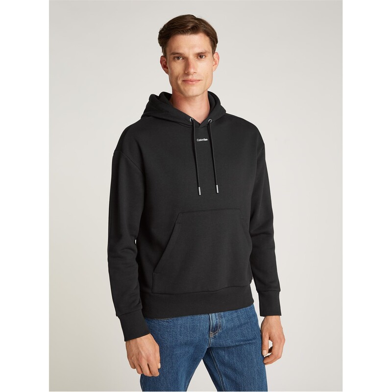 【送料無料】 カルバンクライン メンズ パーカー・スウェット アウター NANO LOGO HOODIE Black BEH