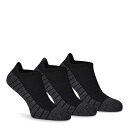 【送料無料】 スケッチャーズ メンズ 靴下 アンダーウェア 3 Pack Running Trainer Socks Mens Black