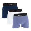 【送料無料】 ニッチェ ロンドン メンズ ボクサーパンツ アンダーウェア Hikari 3 Pack Boxer Shorts Blue