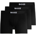 【送料無料】 ボス メンズ ボクサーパンツ アンダーウェア BoxerBr 3P Boss Icon 10272529 Black 001