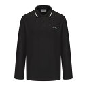 【送料無料】 スラセンジャー メンズ ポロシャツ トップス Long Sleeve Tipped Polo Men Black