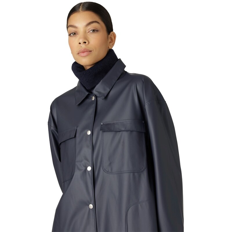 【送料無料】 イルセヤコブセン レディース ジャケット・ブルゾン アウター IJ Long Raincoat Ld99 Dark Indigo