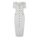 【送料無料】 セルフポートレイト レディース ワンピース トップス Self Button Md Dr Ld52 Cream