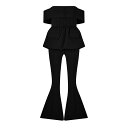 【送料無料】 セルフポートレイト レディース ワンピース トップス Self OffShldr Jumpst Ld52 Black
