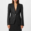 【送料無料】 アレキサンダー・マックイーン レディース ジャケット・ブルゾン アウター Pinstripe Blazer GREY