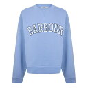 【送料無料】 バブアー レディース パーカー・スウェット アウター Silverdale Logo Sweatshirt Blue Sky