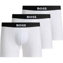 【送料無料】 ボス メンズ ボクサーパンツ アンダーウェア Boss One Boxer 3pk White 100