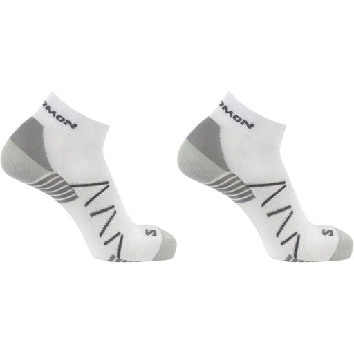 【送料無料】 サロモン メンズ 靴下 アンダーウェア 2-Pack Hornet Quarter Socks Mens White/Grey 【送料無料】 サロモン メンズ 靴下 アンダーウェア 2-Pack Hornet Quarter Socks Mens White/Grey