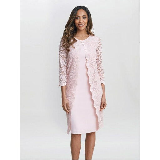 【送料無料】 ジーナバッコーニ レディース ワンピース トップス Clarabelle Mock Lace Jacket Crepe Dress POTPOURRI PINK 【送料無料】 ジーナバッコーニ レディース ワンピース トップス Clarabelle Mock Lace Jacket Crepe Dress POTPOURRI PINK