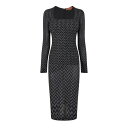 【送料無料】 ミッソーニ レディース ワンピース トップス Missoni Zag Drs Ld99 Tonal Black