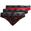 【送料無料】 フューゴ レディース パンツ アンダーウェア 3 Pack Stripe Thong Open Mis