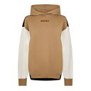 【送料無料】 ボス レディース パーカー・スウェット アウター Econy_blocked 10203063 01 Med Beige