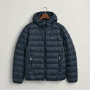 【送料無料】 ガント メンズ ジャケット・ブルゾン アウター Light Down Hooded Jacket Blue(4)