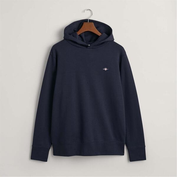 【送料無料】 ガント メンズ パーカー・スウェット アウター Embroidered Archive Shield Hoodie Blue