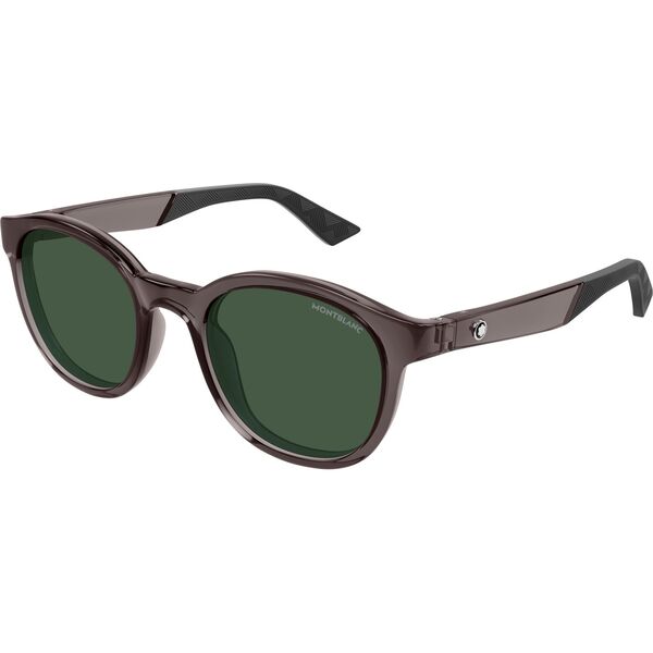 【送料無料】 モンブラン メンズ サングラス・アイウェア アクセサリー Round Sunglasses Grey/Green