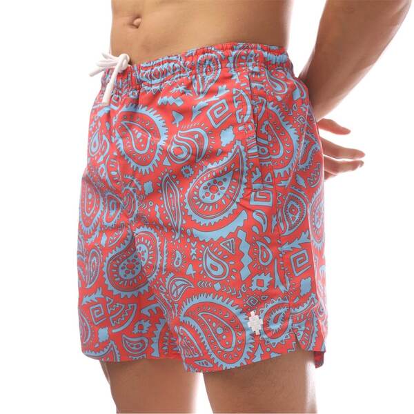 【送料無料】 マルセロバーロン メンズ ハーフパンツ・ショーツ 水着 Paisley Swimming Shorts Red Blue