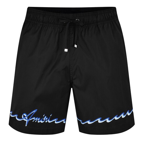 【送料無料】 アミリ メンズ ハーフパンツ・ショーツ 水着 Wave Swim Shorts Black