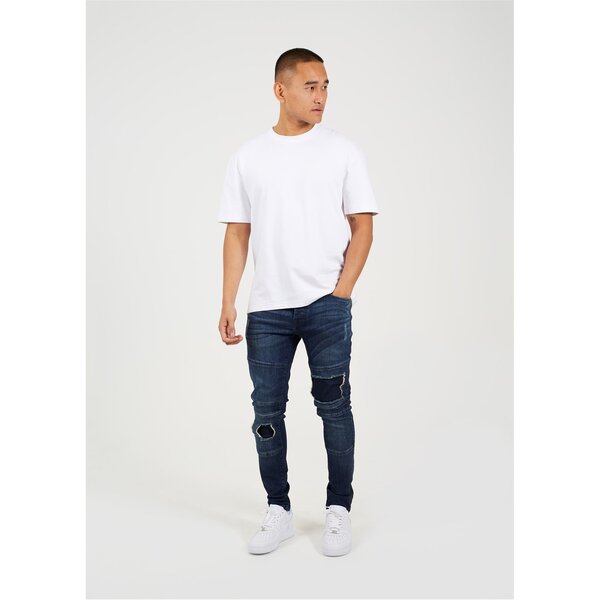 ブレーブソウル メンズ ボトムス デニムパンツ Brave Soul Blue Biker Jean Dark Blue ブルー