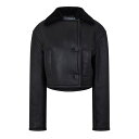 【送料無料】 ジャクエムス レディース ジャケット・ブルゾン アウター Marino Blouson Leather Jacket Black