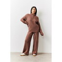 【送料無料】 インザスタイル レディース ニット・セーター アウター Mocha Quarter Zip Knit Co-Ord Jumper Brown