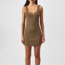【送料無料】 ジャクエムス レディース ワンピース トップス Rib Knit Mini Dress Beige