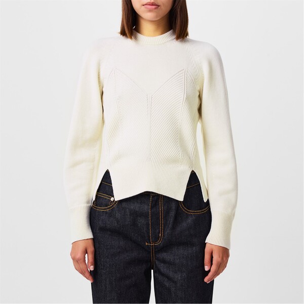 【送料無料】 アレキサンダー・マックイーン レディース ニット・セーター アウター Cashmere-Blend Knit Sweater IVORY