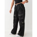 【送料無料】 トゥルーレリジョン レディース デニムパンツ ボトムス Jennie M R Skny Ld99 Jet Black(4)