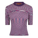 【送料無料】 ミッソーニ レディース パーカー・スウェット アウター Missoni Silk Sweat Ld99 White/Fuxia/Aub