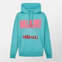 【送料無料】 フューゴ メンズ パーカー・スウェット アウター Hugo Miami02-Rb24 Sn99 Turquoise/Aqua