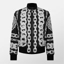 【送料無料】 ヴェルサーチ メンズ ジャケット・ブルゾン アウター Reversible Blouson Black/Silver