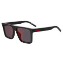 【送料無料】 フューゴ メンズ サングラス・アイウェア アクセサリー BossSun Square Sn53 Black(4)