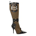 【送料無料】 バレンシアガ レディース ブーツ・レインブーツ シューズ Essex All-Over Print Boots Beige/Black