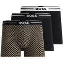 【送料無料】 ボス メンズ ボクサーパンツ アンダーウェア BoxerBr 3P Bold Des 10267399 0 Black AOP 982