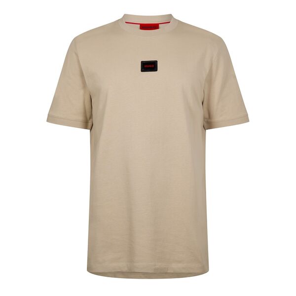 フューゴ メンズ トップス Tシャツ Hugo Diragolino Gel 10266060 01 Open Beige ベージュ