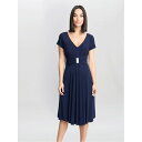 【送料無料】 ジーナバッコーニ レディース ワンピース トップス Elsa Jersey Cocktail Dress NAVY