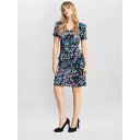 【送料無料】 ジーナバッコーニ レディース ワンピース トップス Rowan Plisse Tiered Dress BLACK / MULTI