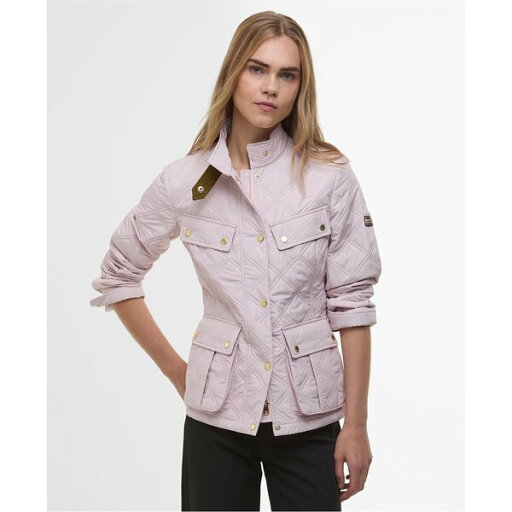 【送料無料】 バブアー レディース ジャケット・ブルゾン アウター Halsey Quilted Jacket Crytl Pink/Moss 【送料無料】 バブアー レディース ジャケット・ブルゾン アウター Halsey Quilted Jacket Crytl Pink/Moss