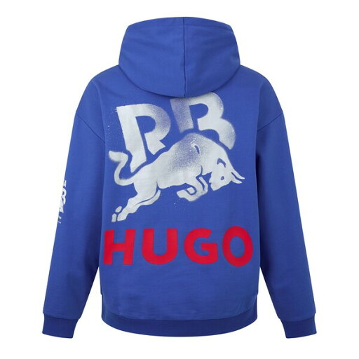 【送料無料】 フューゴ メンズ パーカー・スウェット アウター Racing Bulls Graphic Print Hoodie Medium Blue