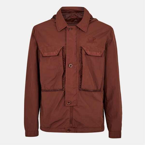 ̵ ԡѥˡ   ȥåץ Flatt Nylon Goggle Overshirt Sable 598