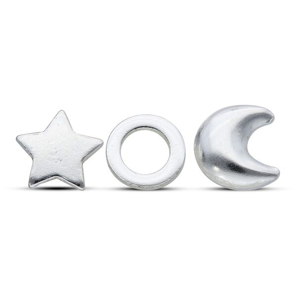 Be You Women's Accessories Earrings - Be You Sterling Silver Celestial 3 Piece Earring Set (Silver)