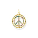 【送料無料】 トーマスサボ レディース ネックレス・チョーカー・ペンダントトップ アクセサリー Charm Peace Pendant with Colourful Stones Multi
