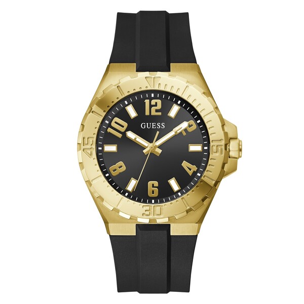 【送料無料】 ゲス メンズ 腕時計 アクセサリー Campus Watch Black/Gold