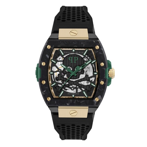 【送料無料】 フィリッププレイン メンズ 腕時計 アクセサリー Skeleton Watch BLACK/Black
