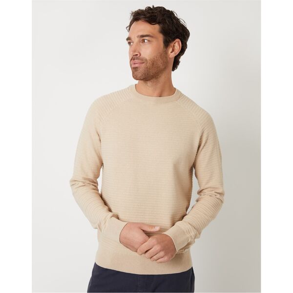 スリードベア メンズ アウター ニット・セーター クルーネック Threadbare Crew Neck Jumper Mens Beig..